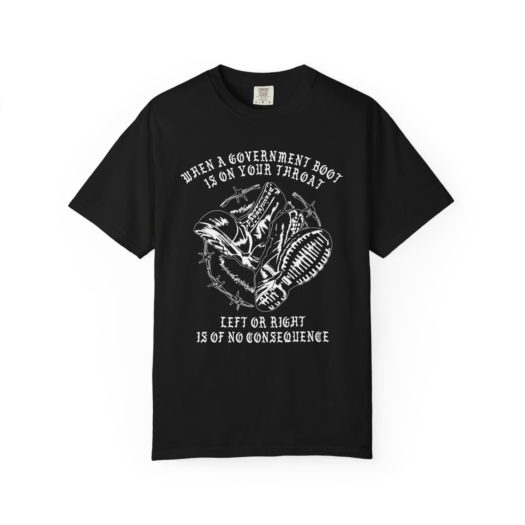 GOVERNMENT BOOTS BLACK TSHIRT